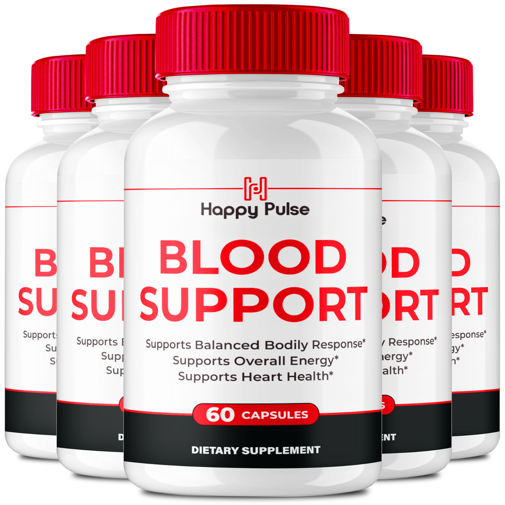 (5 Pack) Happy Pulse Blood Pills - Healthy Blood Levels & Circulation Capsules