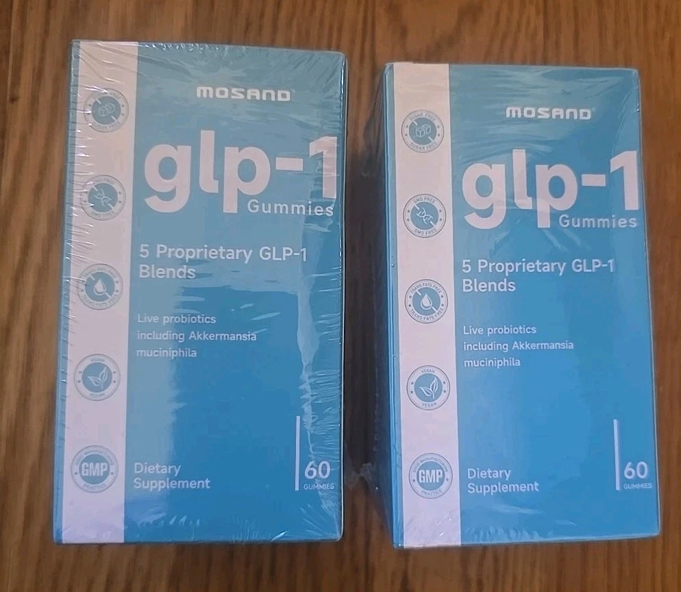 2-Pack MOSAND GLP-1 Probiotic Gummies - 60 Capsules each 10/2027 - NEW