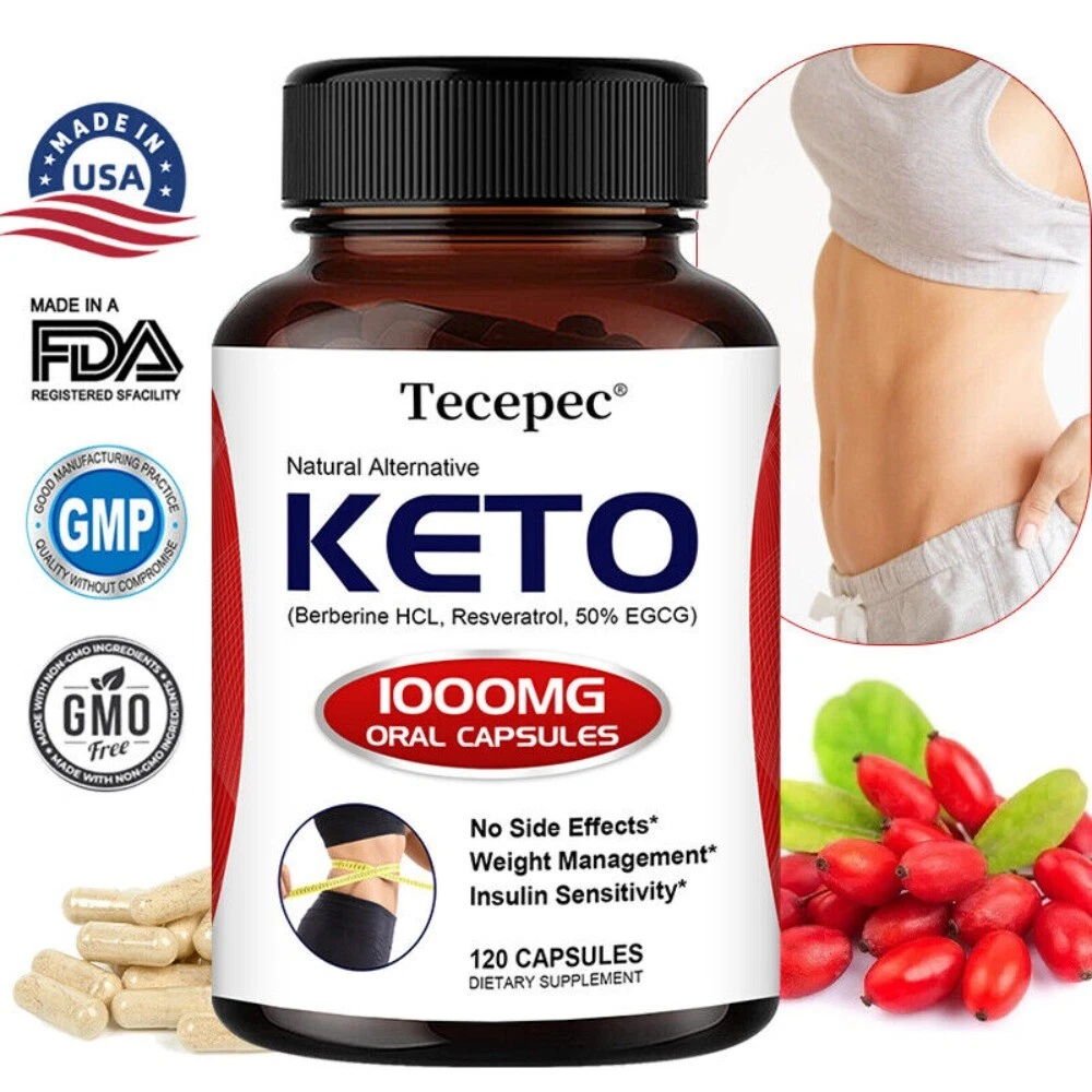 Keto 1000mg For Fat Burn Weight Loss Detox Slimming Keto Diet Capsules