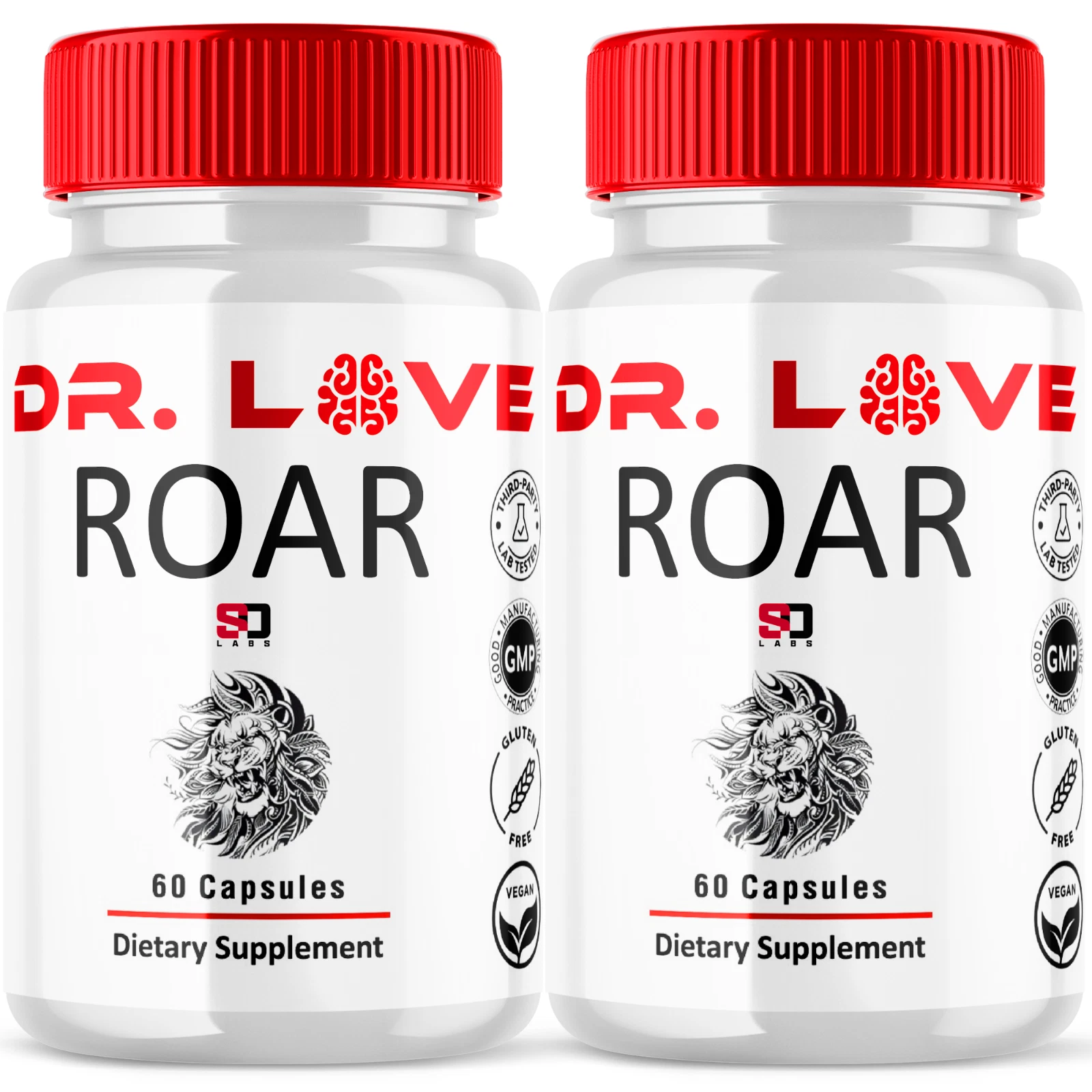 Dr. Love Roar Supports Energy and Vitality Male Health Supplement (2 Pack)