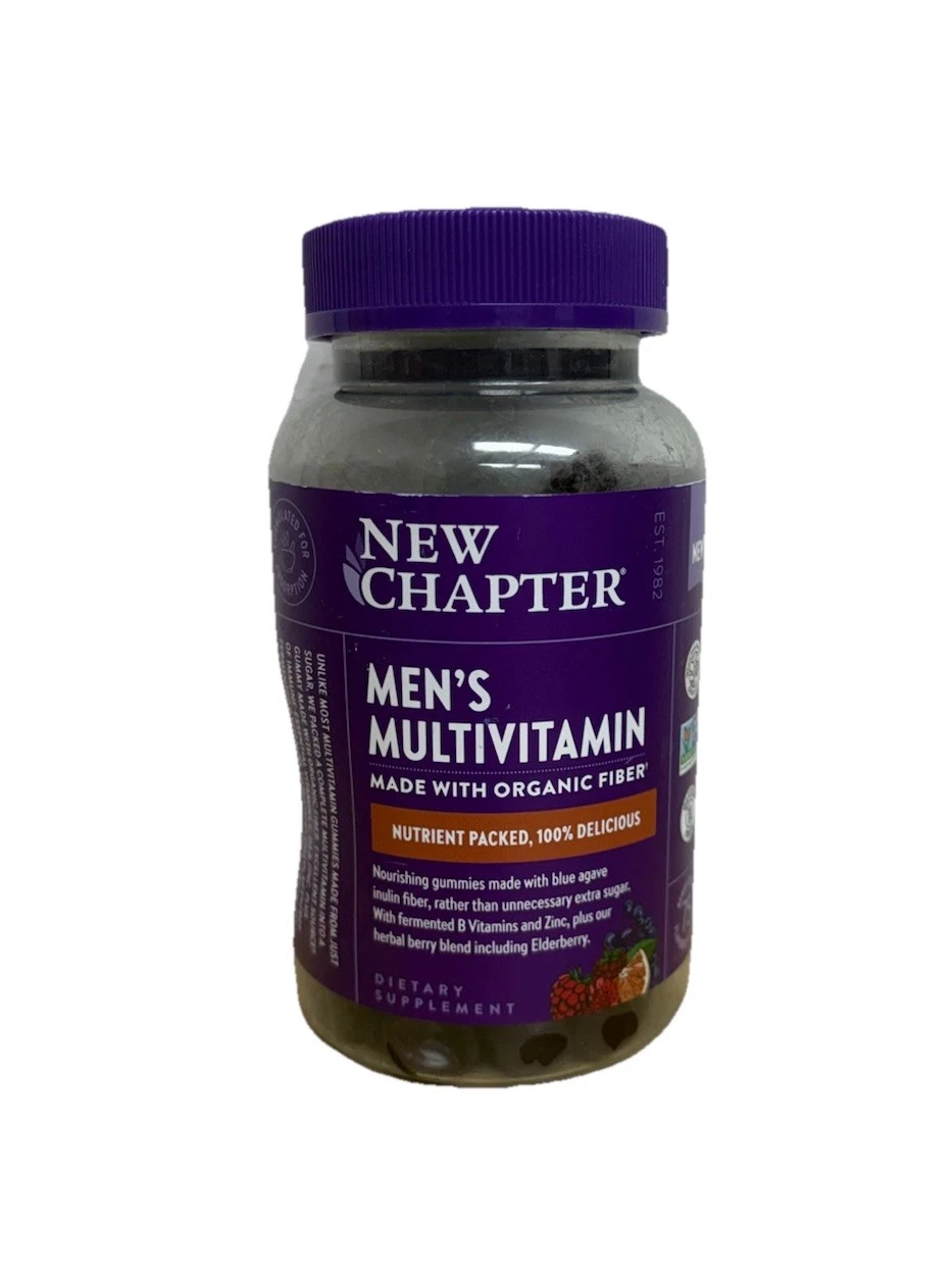 New Chapter Men's Multivitamin with Organic Fiber - 75 Gummies