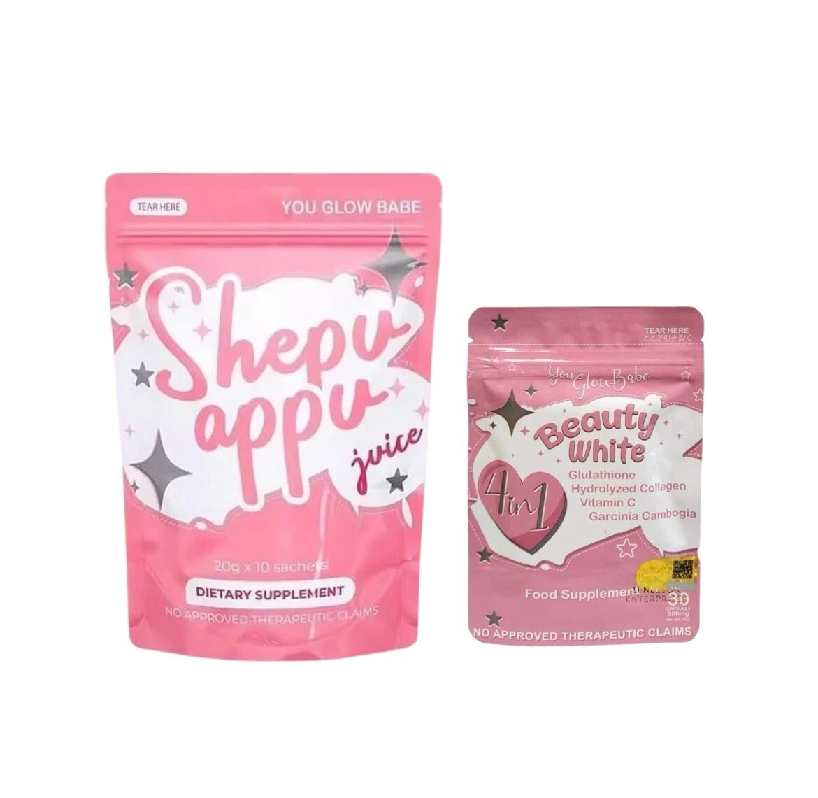 You Glow Babe BEAUTY WHITE & SHAPE UP SHEPU APPU Juice Bundle