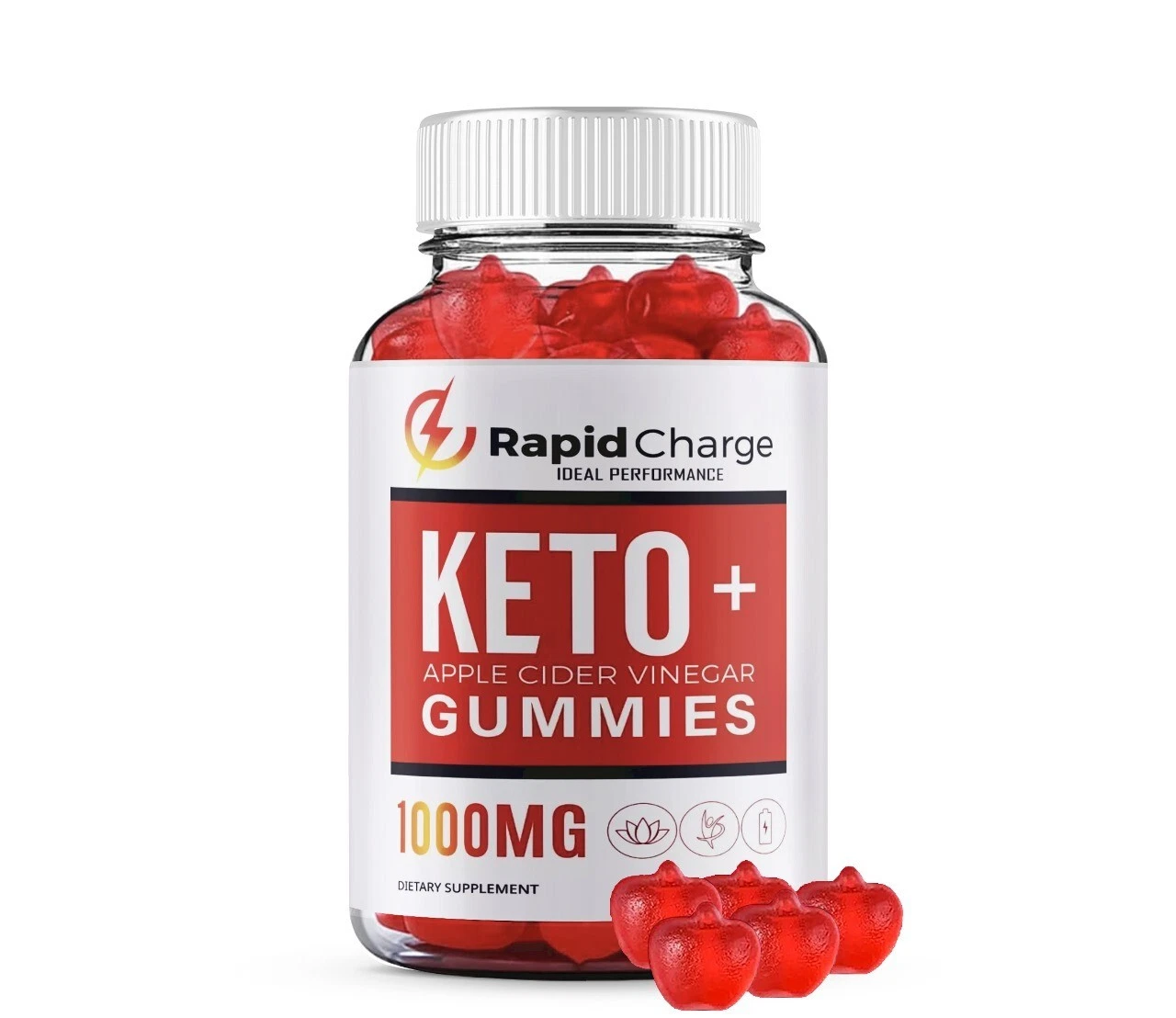 (1 Pack) RapidCharge Keto ACV Gummies, Rapid Charge for Weight Loss & Energy
