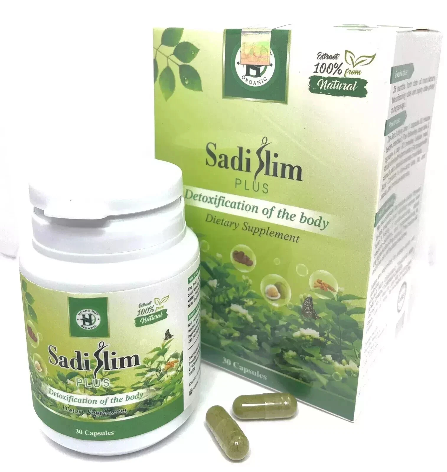 100% Authentic Organic Sadi Slim Plus Weight Loss Supplement Detox | Pack of 2