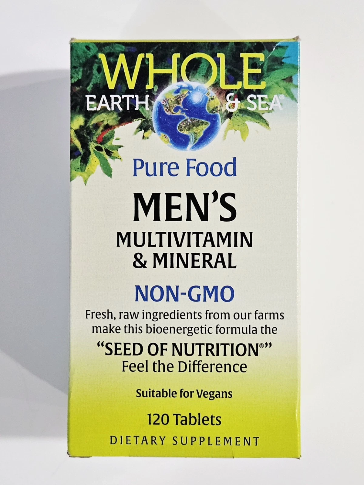 Whole Earth & Sea Pure Food Men's Multivitamin & Mineral Supplement 120 Tablets