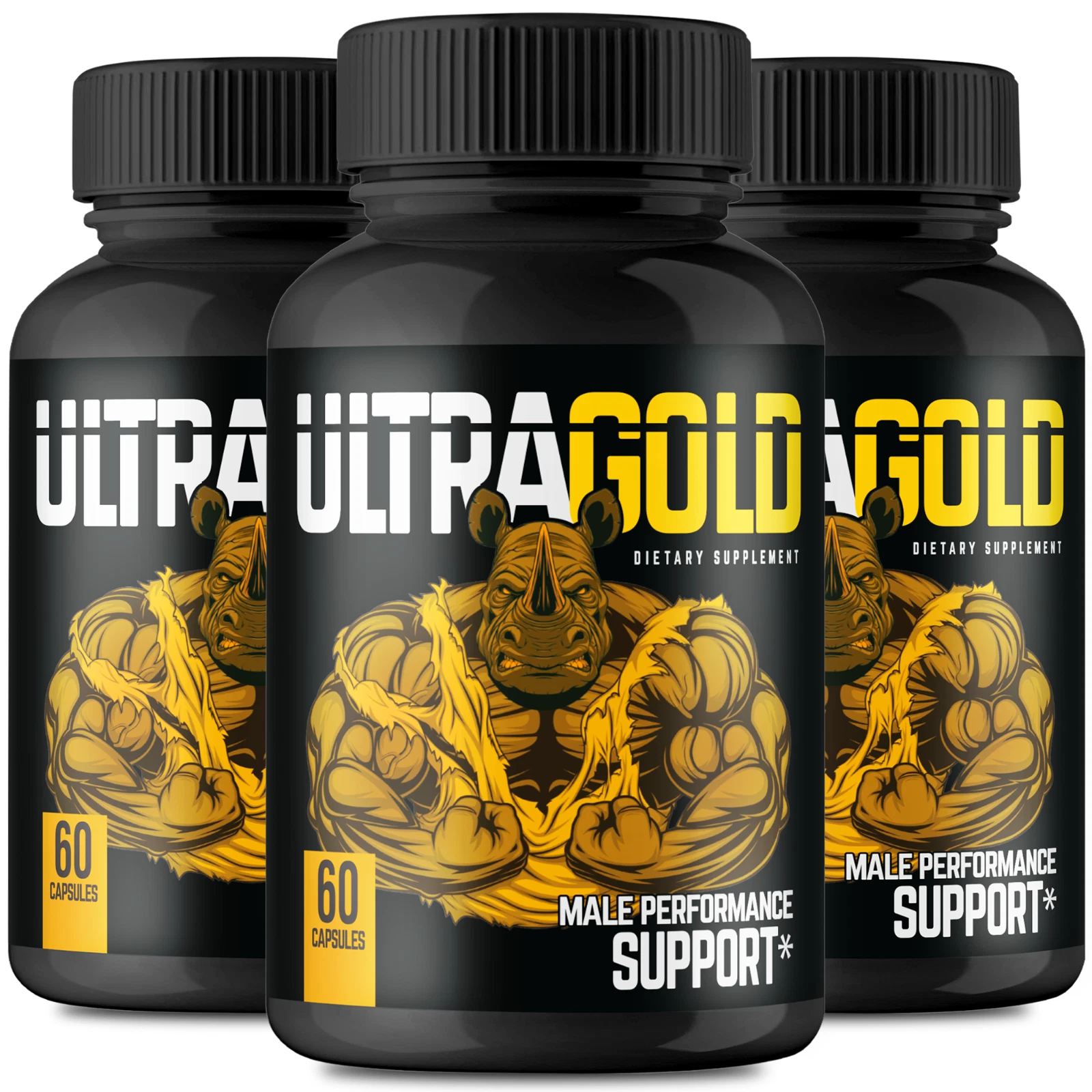 (3 Pack) Ultra Gold Men Capsules, UltraGold Male Performance Support Pills