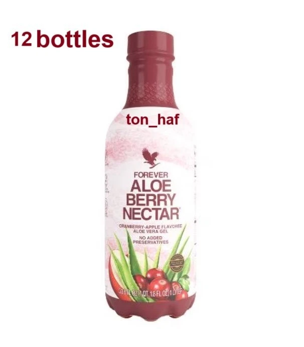 12 bottles of Forever Living Aloe Berry Nectar, 1 L ea. KOSHER/ HALAL
