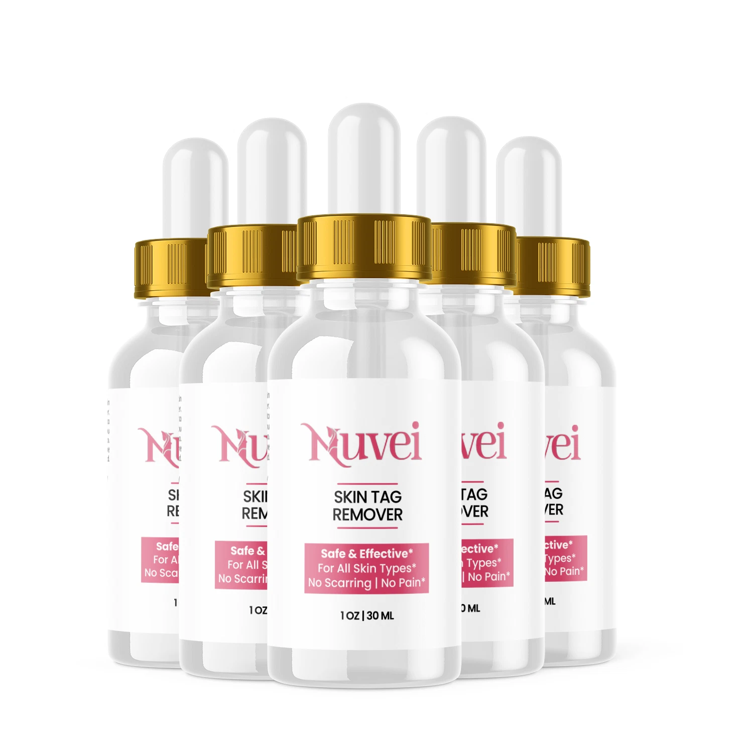 Nuvei Skin Drops - Safe for All Skin Types (5 Pack)