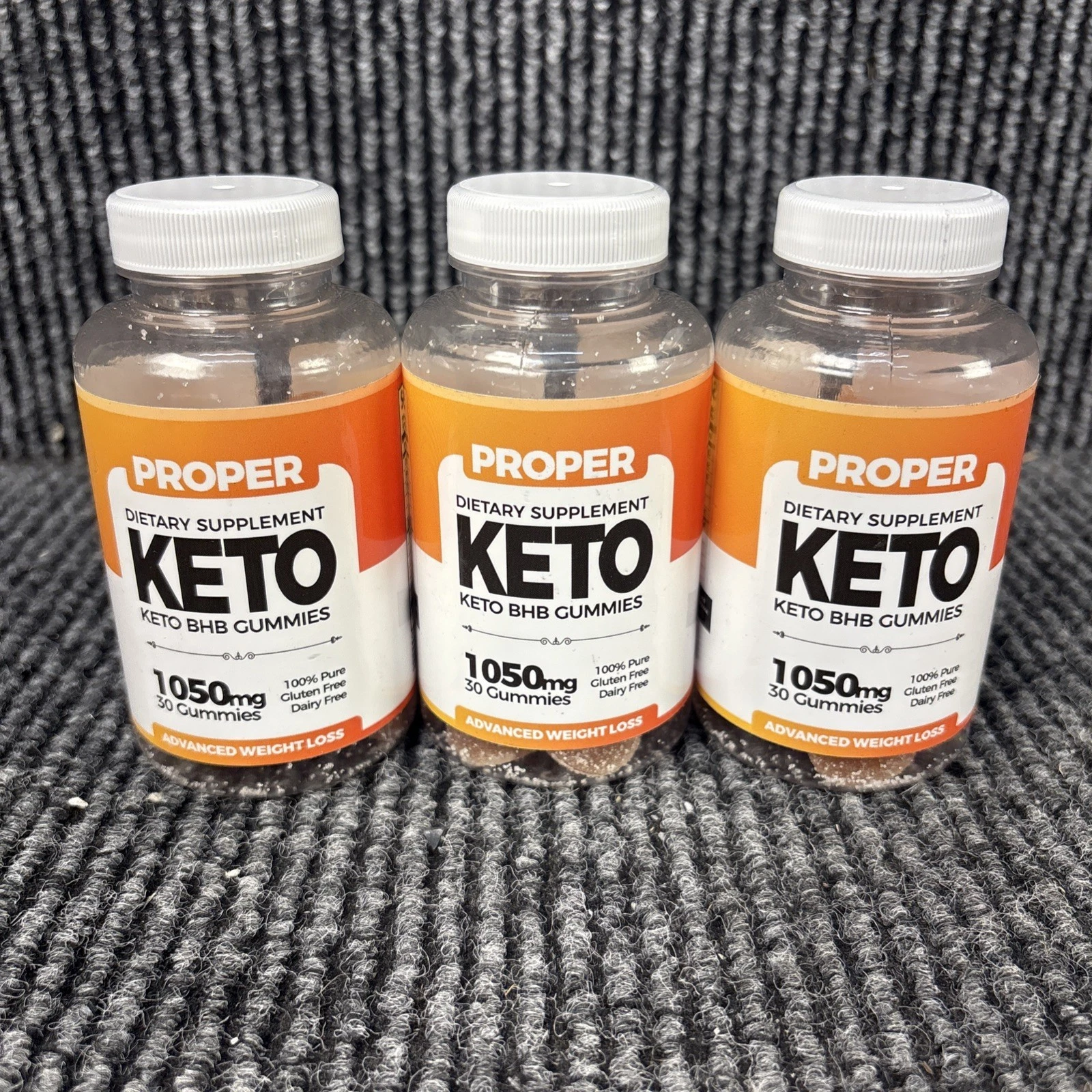(3 Pack) Proper Keto ACV Weight Loss Gummies to Aid Rapid Fat Burning & Energy