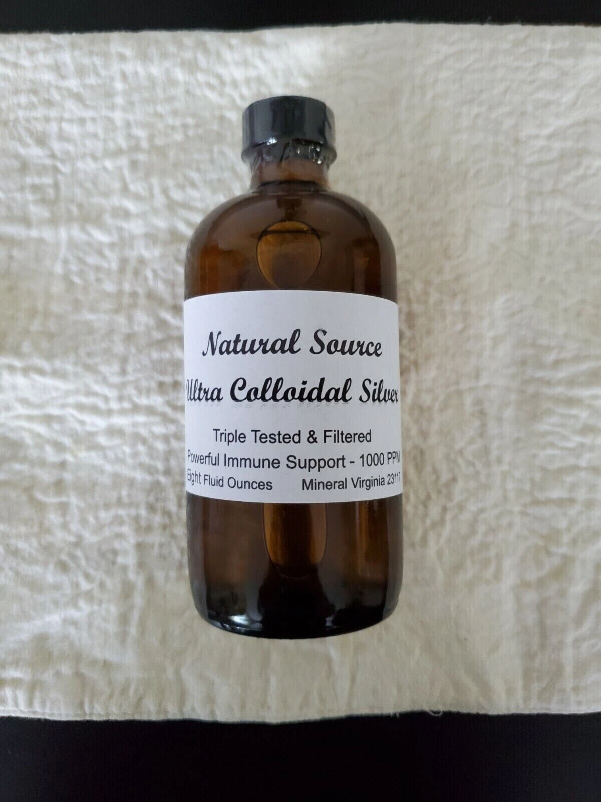 Two Bottles of Natural Source Ultra Colloidal Silver - (2) 8 oz Glass Bottles