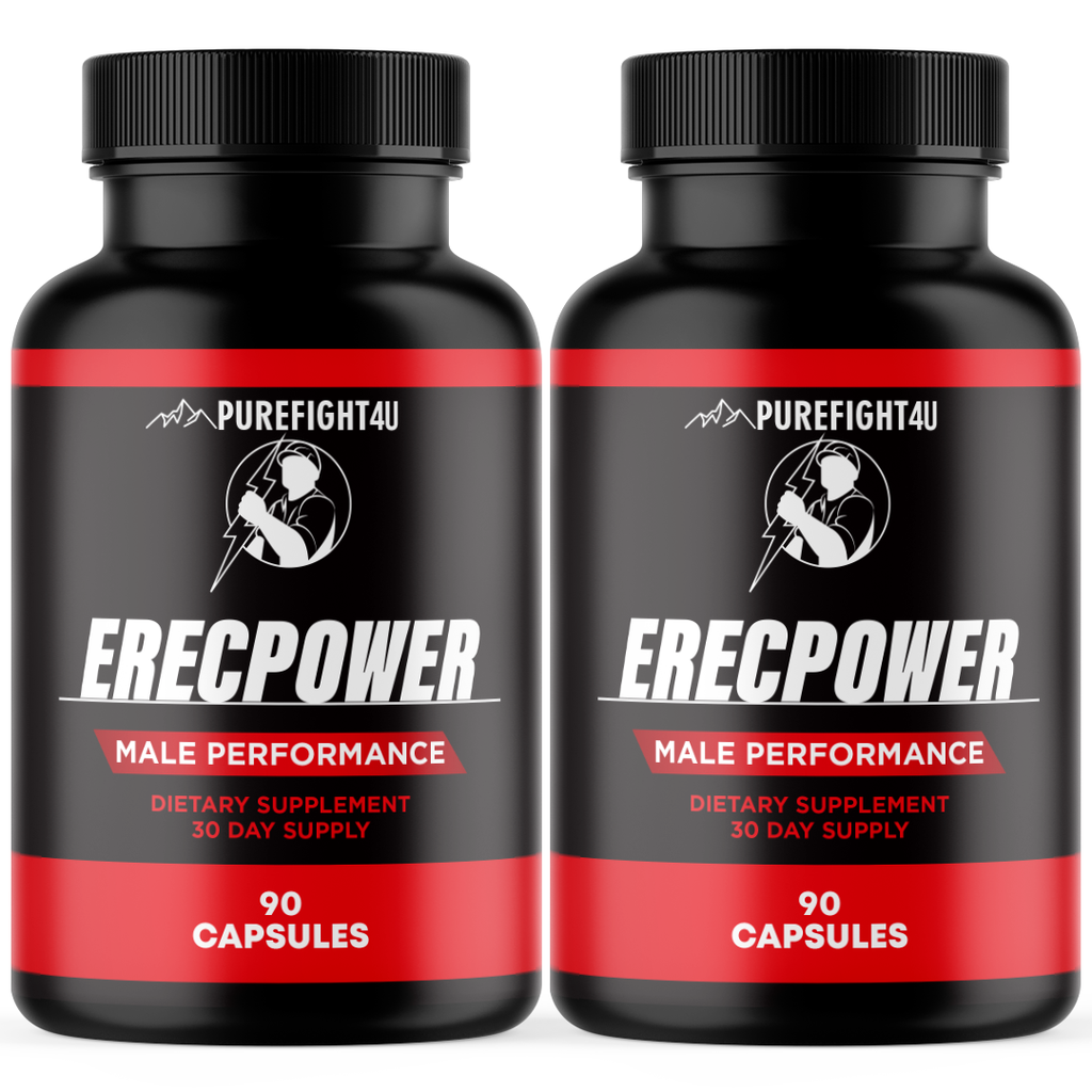 Erecpower Male Performance Support Peak Vitality Supplement Capsules 2 Bottles