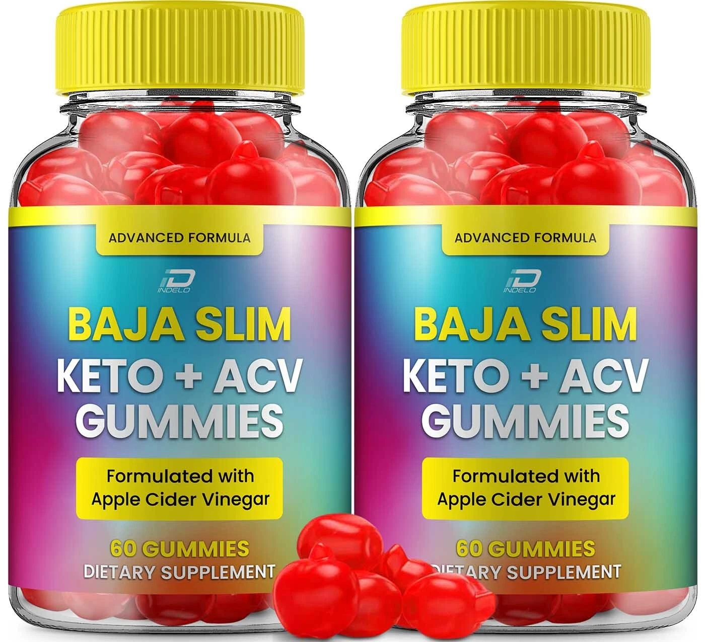 (2 Pack) Baja Slim Keto ACV Gummies - Baja Slim ACV Gummies Vitamin B12 B6
