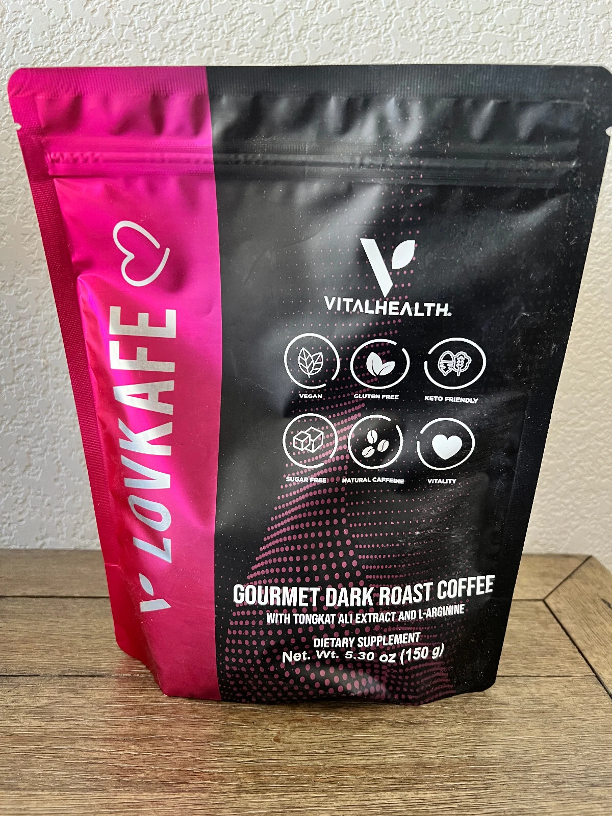 Vital Health V-LOVKAFE Gourmet Dark Roast Coffee Energy Mood Control NIB
