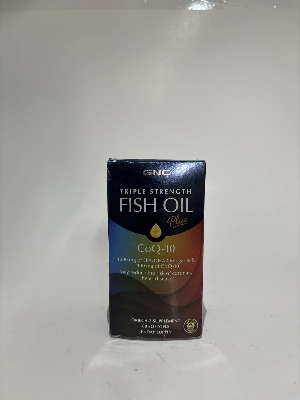 GNC Triple Strength Fish Oil PLUS Co Q-10 — 60ct | Exp: 05/25