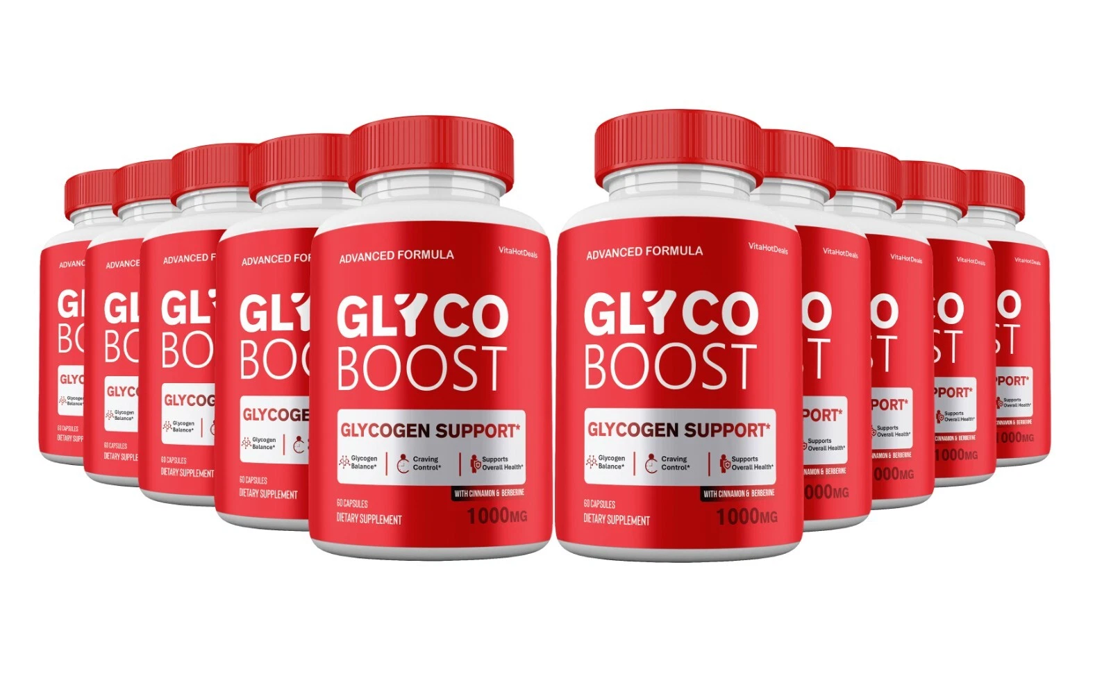 Glyco Boost Capsules, , Maximum Strength, GlycoBoost Blood Supplement (10 Pack)