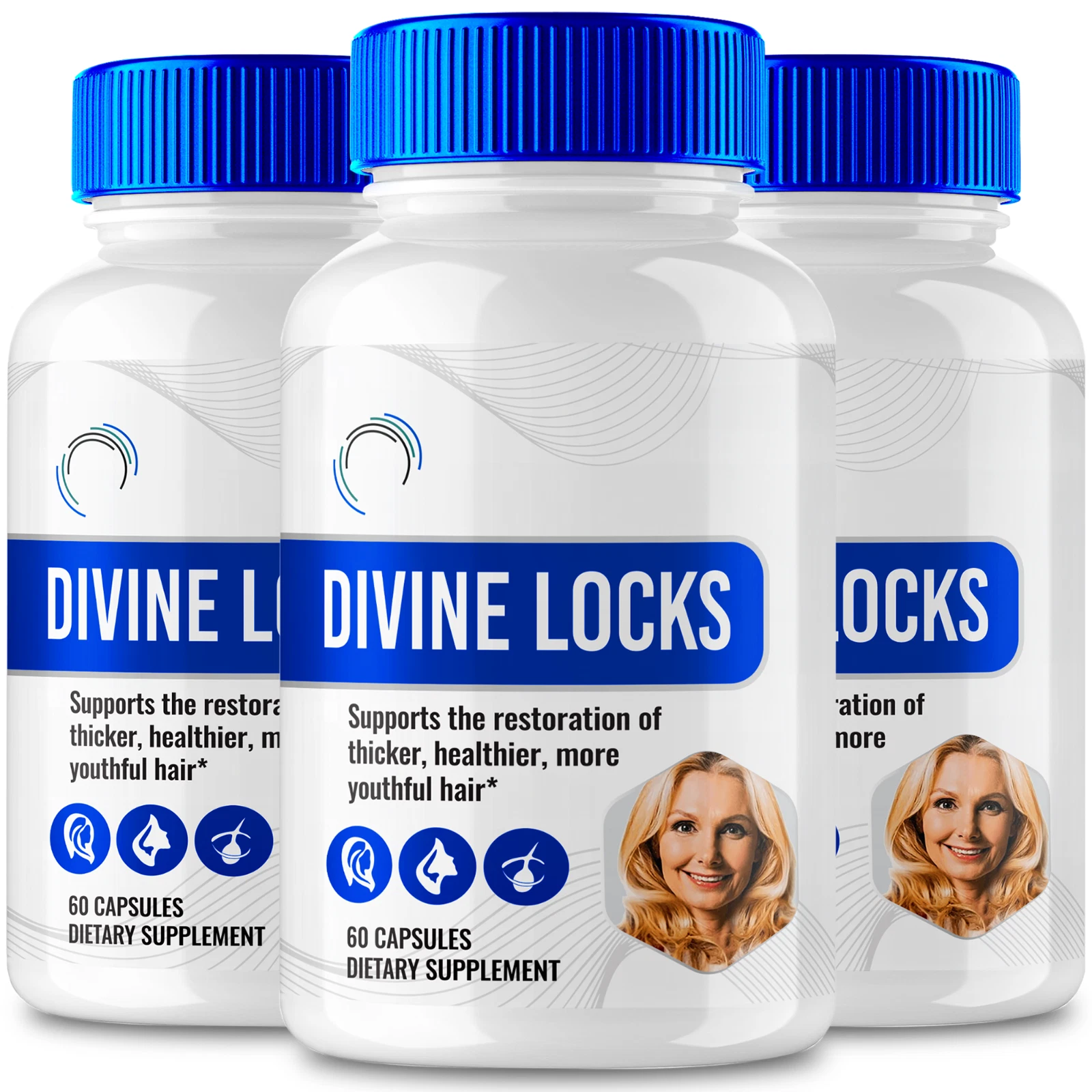(3 Pack) Divine Locks Hair Health Capsules DivineLocks Hair Pills (180 Capsules)