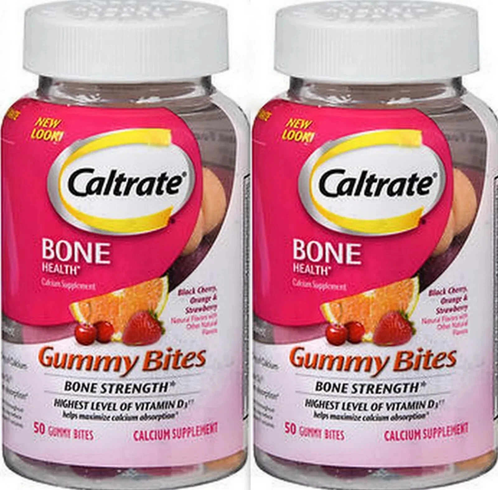 CALTRATE GUMMY BITES Calcium +D 50 ct ( 2 pack )