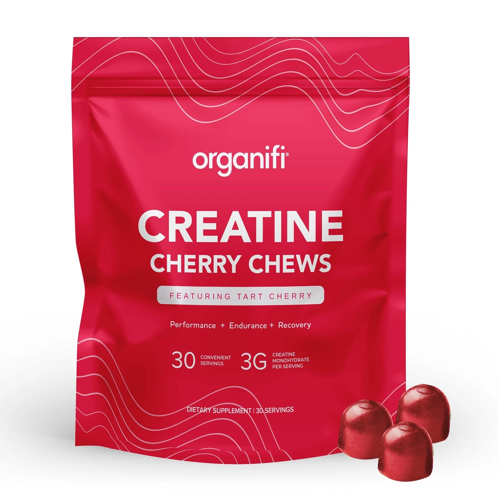 Organifi Creatine Chews - Premium Cherry Chews to Perform Look and Feel Bette...