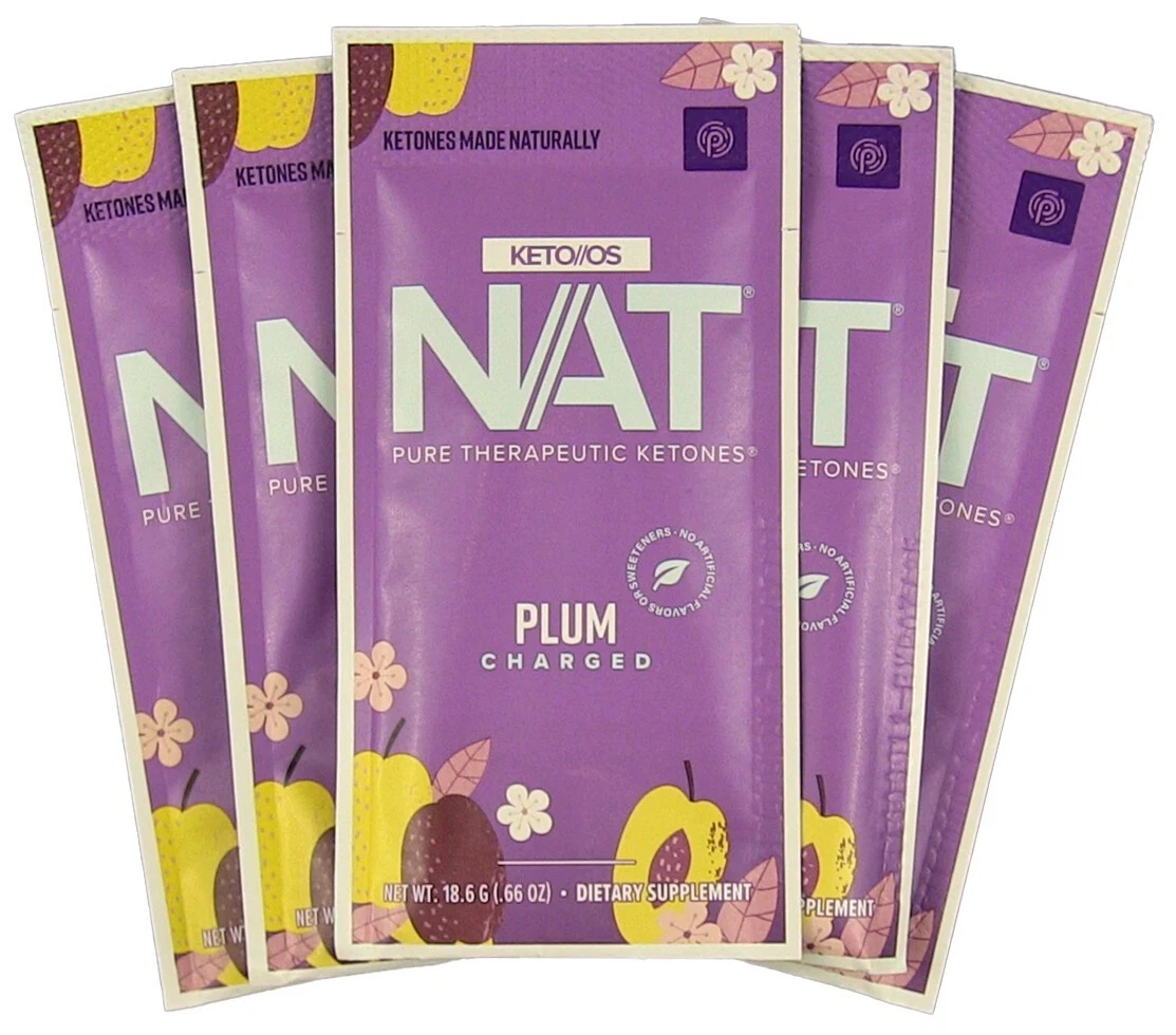 Pruvit PLUM OS NAT Ketones Charged Sample 5 Pack -Exp 07/25