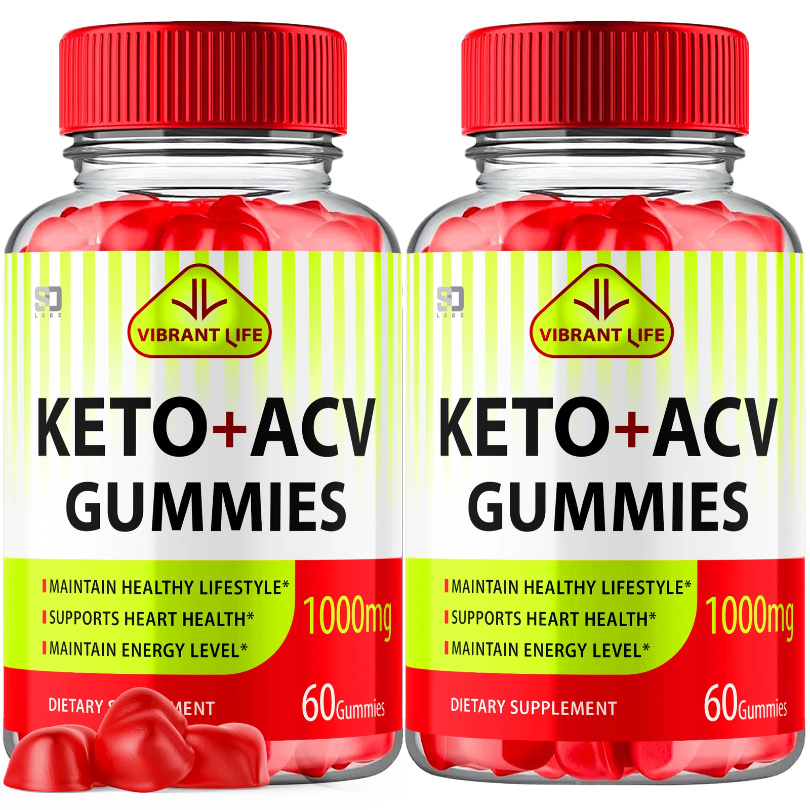 (2 Pack) Vibrant Life Keto+ ACV Gummies - For Weight Management & Healthy Body
