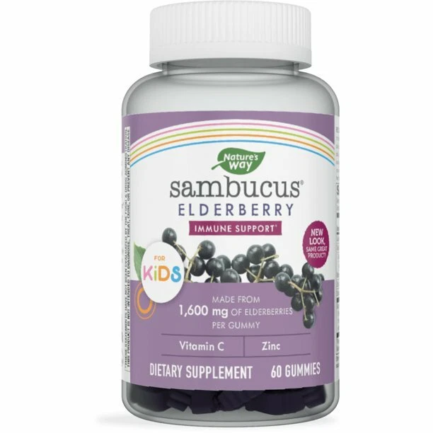 Natures Way Sambucus Elderberry Gummies for Kids- Immune Support Gummies*- with