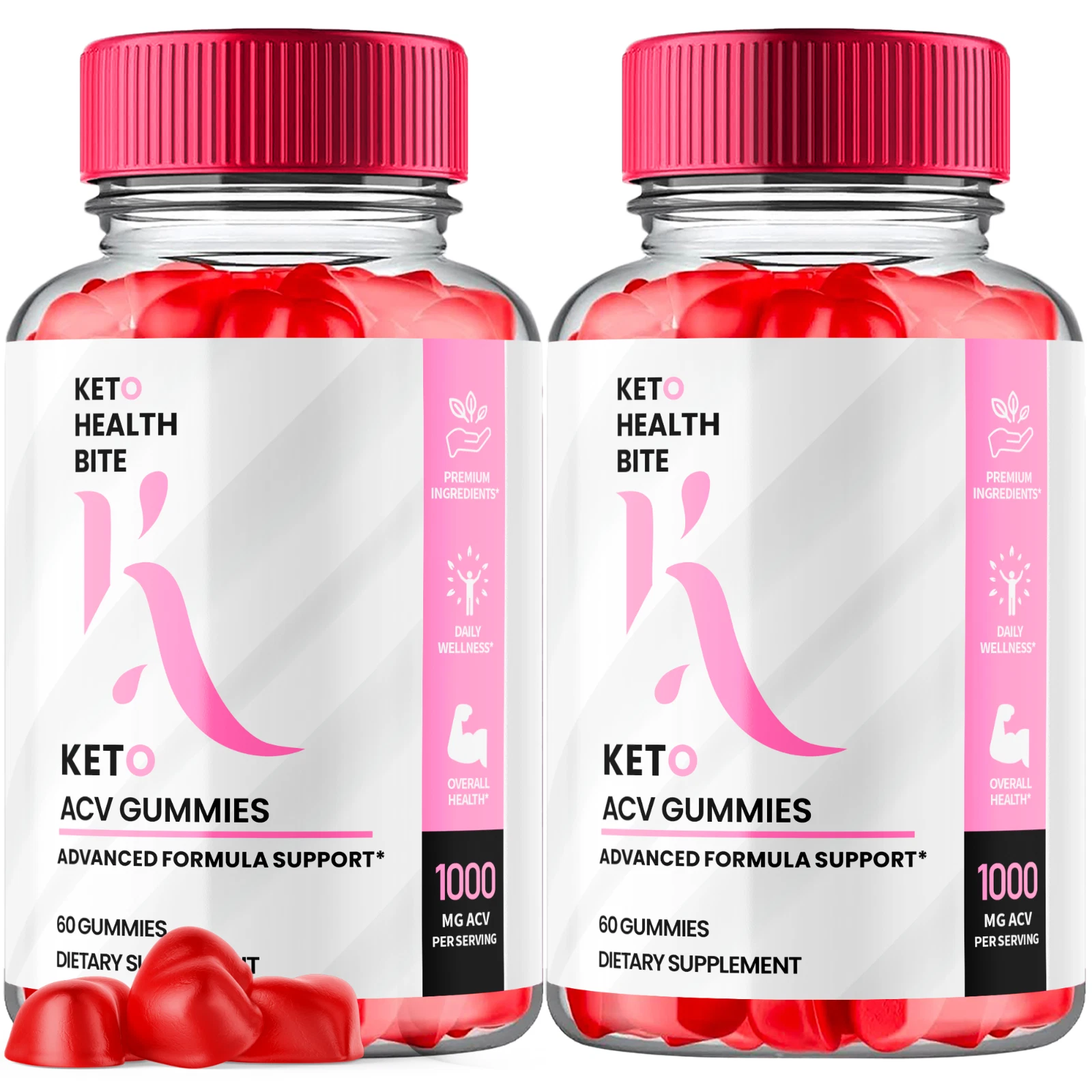 Keto Health Bite Keto ACV Gummies Maximum Strength Vitamin Formula 120 Gummies