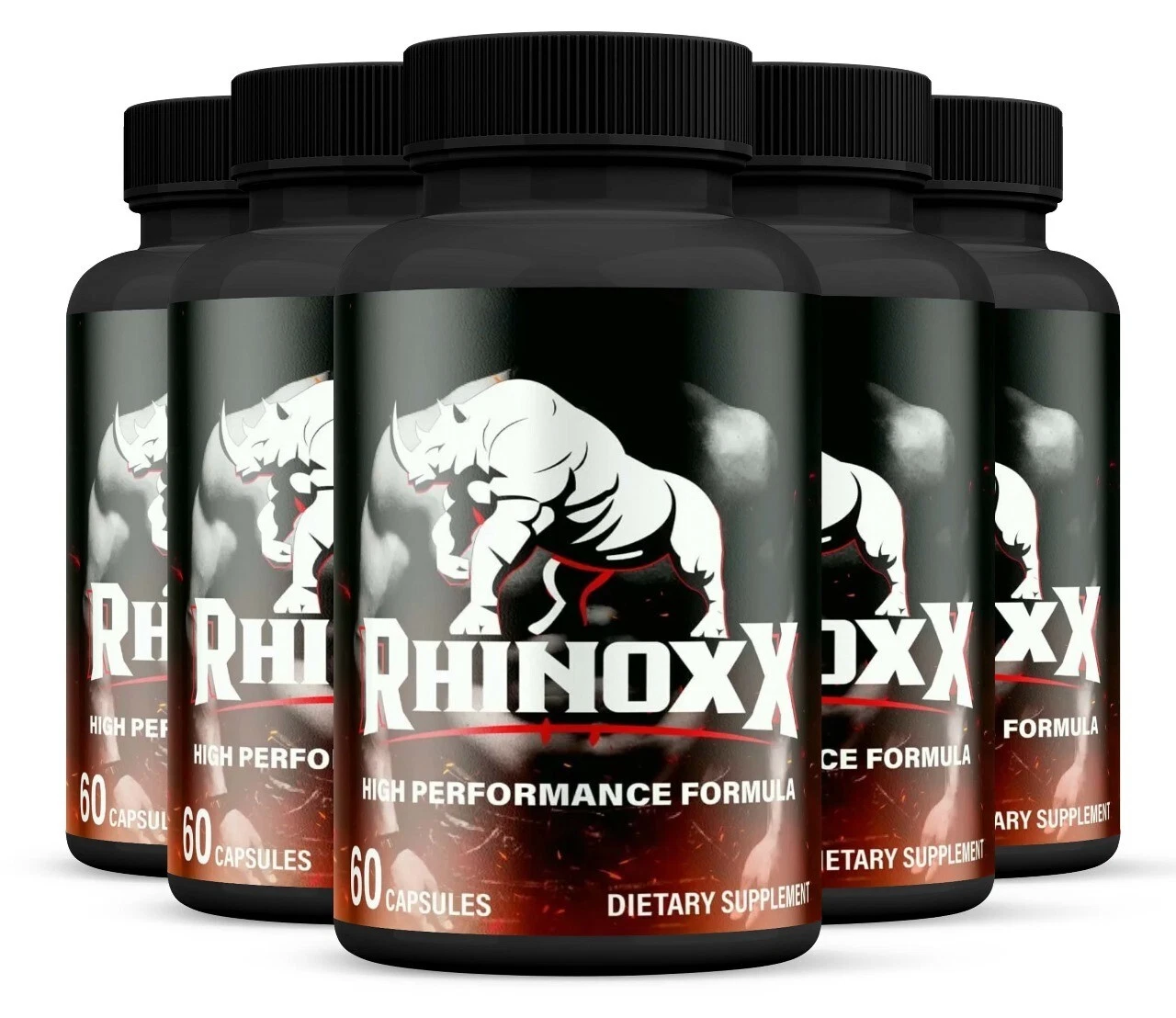 (Paquete de 5) Píldoras de mejora Rhinox X para hombre, apoya el rendimiento y la energía masculina