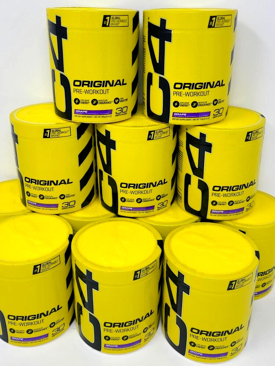 12 x C4 Original Pre-Workout Preworkout Energy Powder: Grape EXP 02/2026