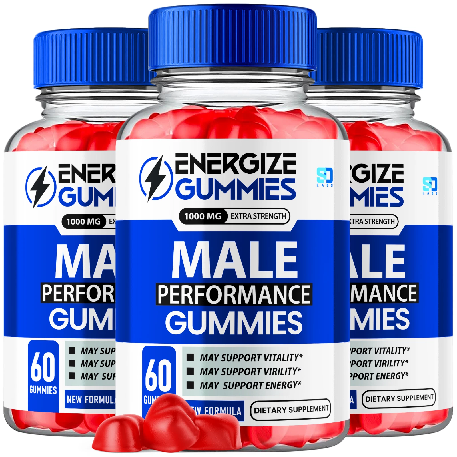 Energize Male Gummies Supports Vitality and Enhance Performance (3 Pack)