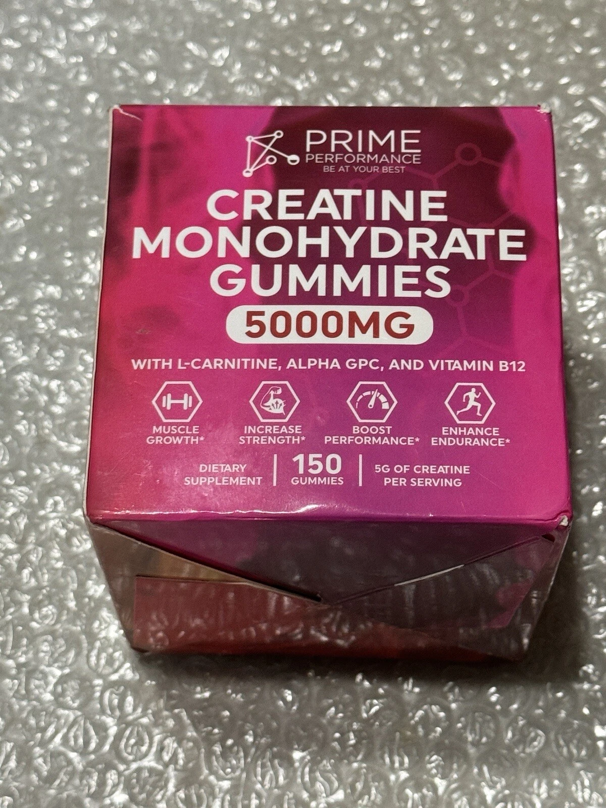 Creatine Monohydrate Gummies 5000mg for Men & Women 150 Count Exp 12-25 -CHA