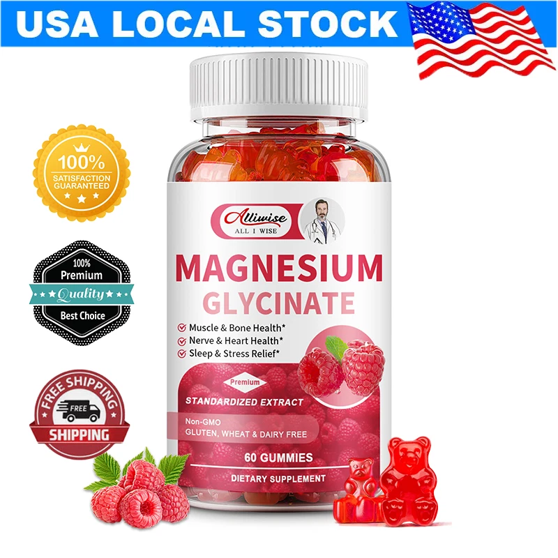 Magnesium Glycinate Gummies Magnesium Supplements Highest Potency 60 Gummies