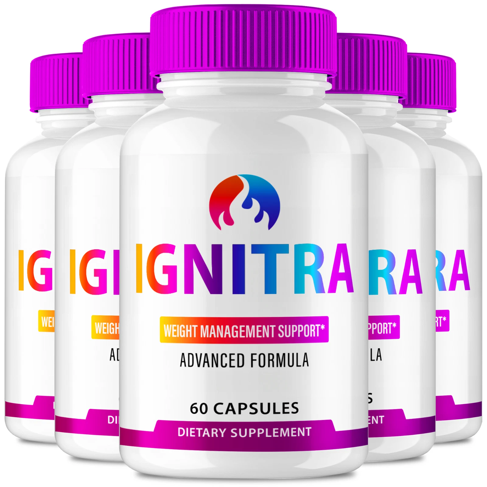 (5 Pack) Ignitra Capsules for Weight loss, Advanced Fat Burning Support Formula