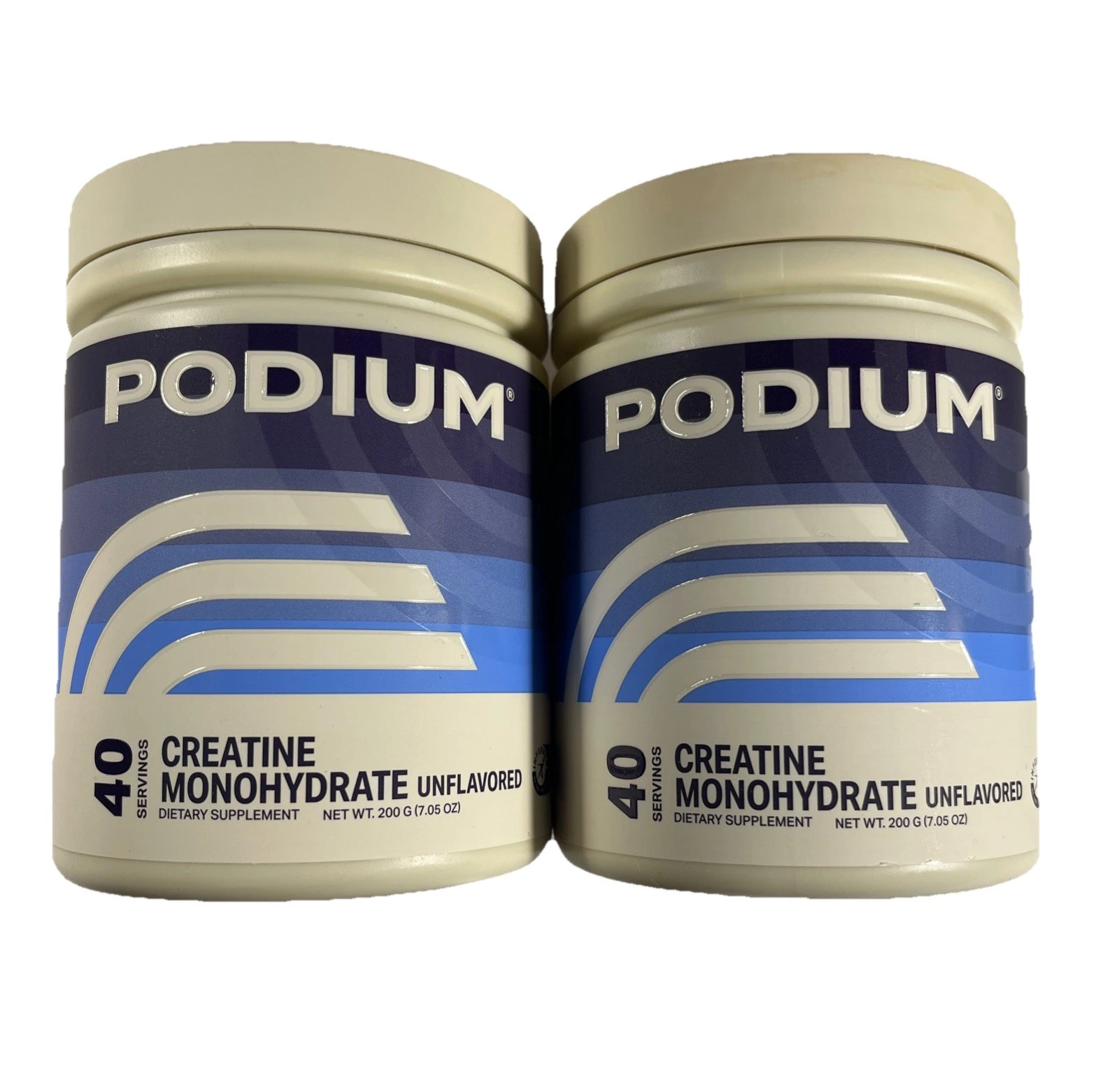 2 - Podium Nutrition Unflavored Creatine Monohydrate (80 Servings Tot) Exp 01/26