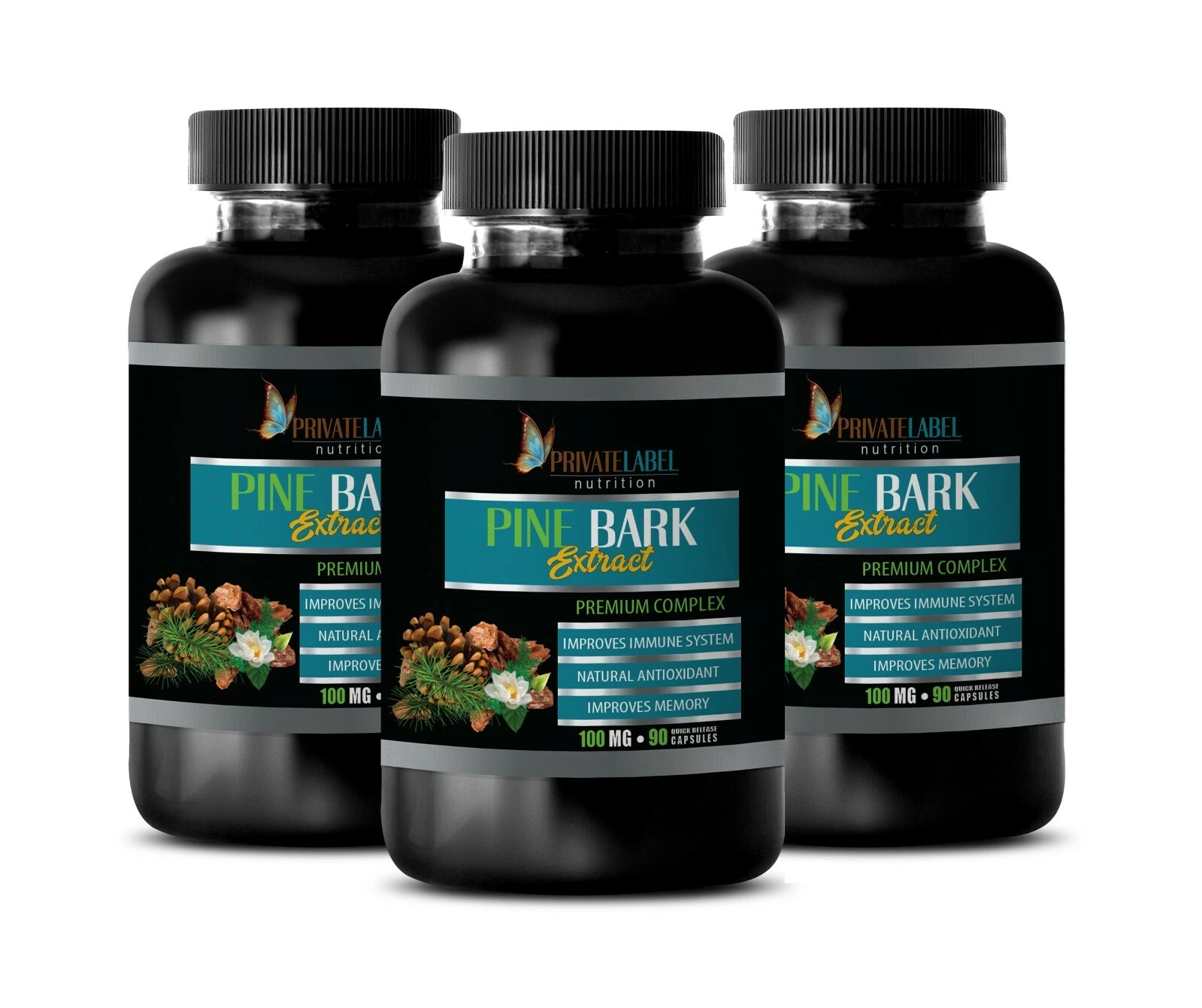 heart health promoter - PINE BARK EXTRACT - anti inflammation diet plan 3 BOTTLE
