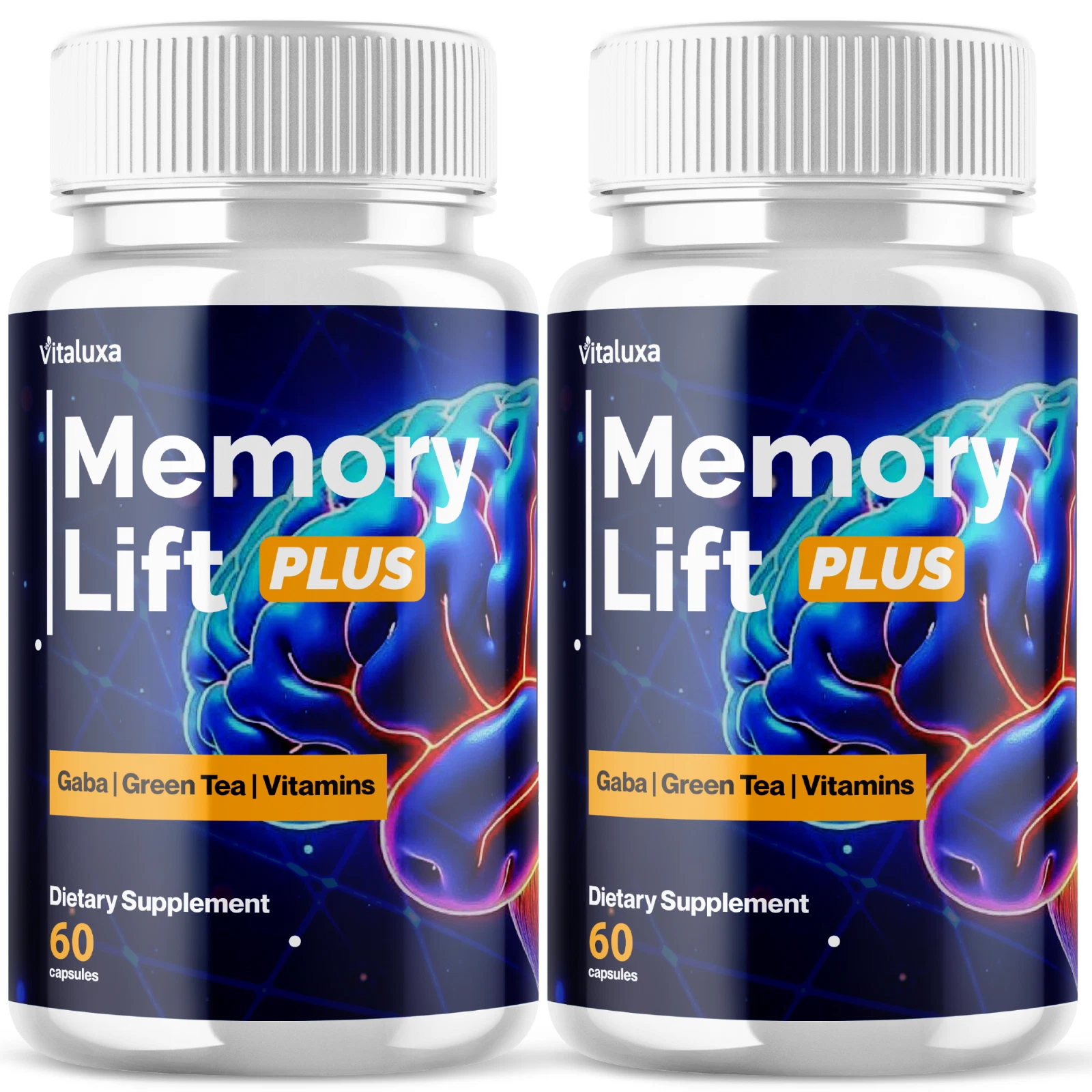 (2 Pack) Memory Lift Brain Maximum Support Supplement Formula (120 Capsules)