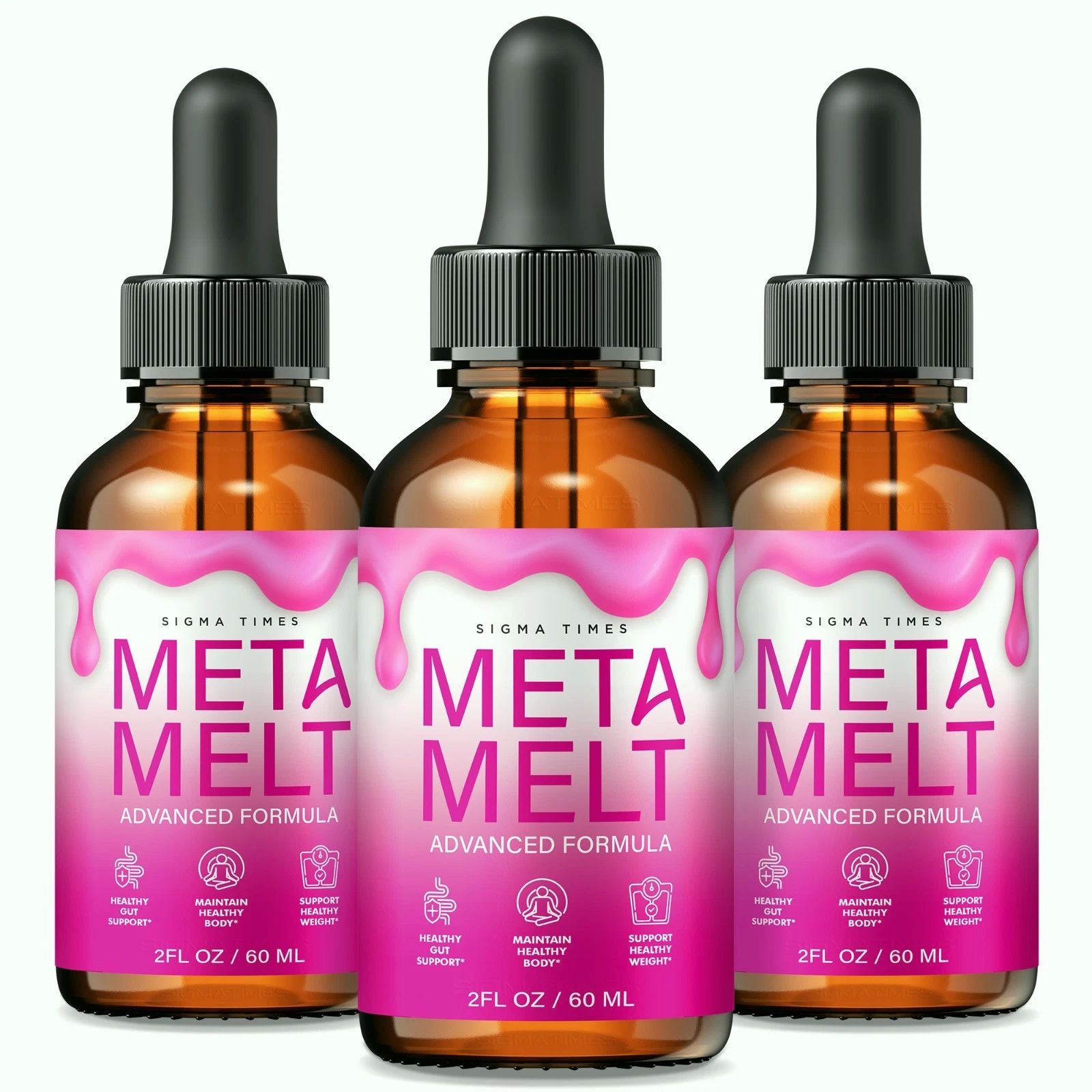 (3 Pack) Meta Melt for Weight Loss - Fat-Burner Formula for Dashing Diva Glow