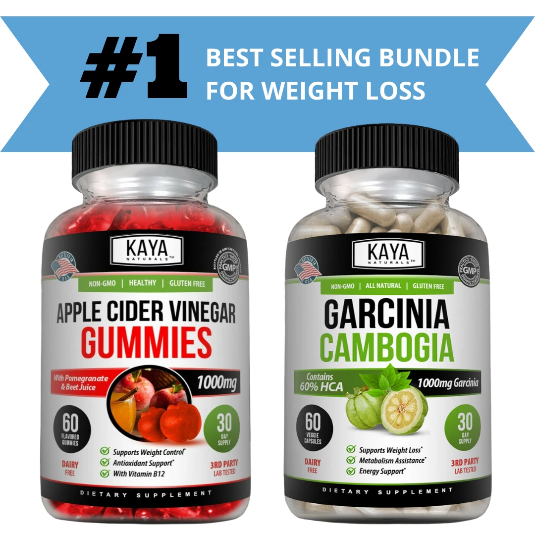 Apple Cider Vinegar Gummies and Garcinia Cambogia Bundle Weight Loss Supplement