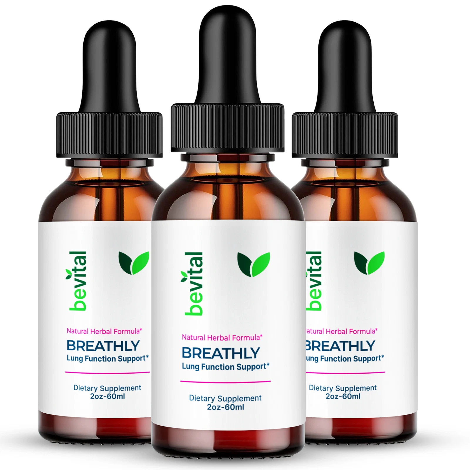 (3 Pack) Breathly Lung Function Support Drops - Breathly Drop for Healthy Lungs