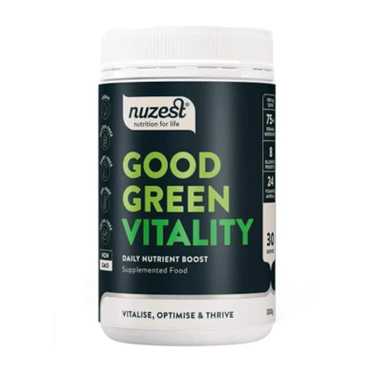 NUZEST GOOD GREEN VITALITY - SUPERBLEND OF ESSENTIAL NUTRIENTS 300g Free shippin