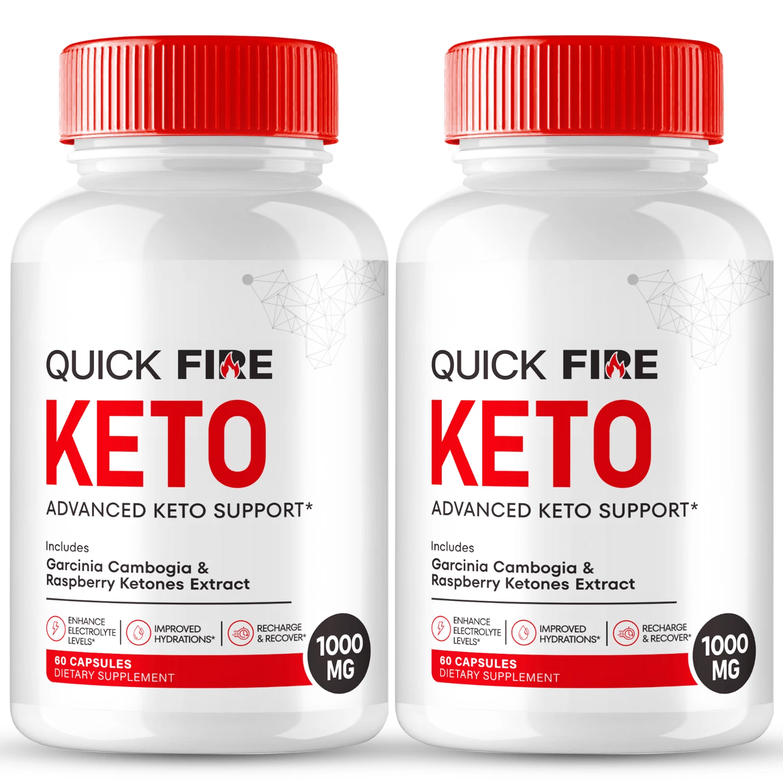 (2 Pack) Quick Fire Keto Capsules, QuickFire for Weight Loss Management Pills