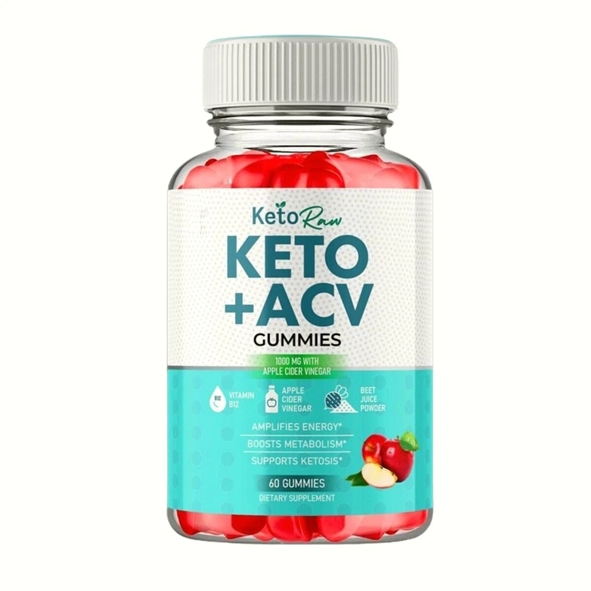 Keto Raw ACV Gummies, KetoRaw Weight Loss Supplement - 60 Gummies