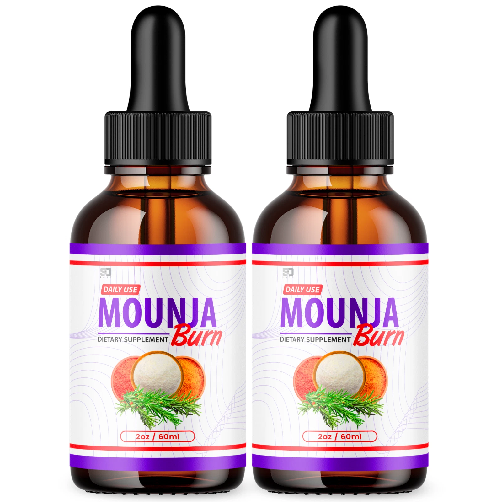 (2 Pack) Mounja Burn Drops For Weight Loss, Mounja Burn Diet Drops (2oz)