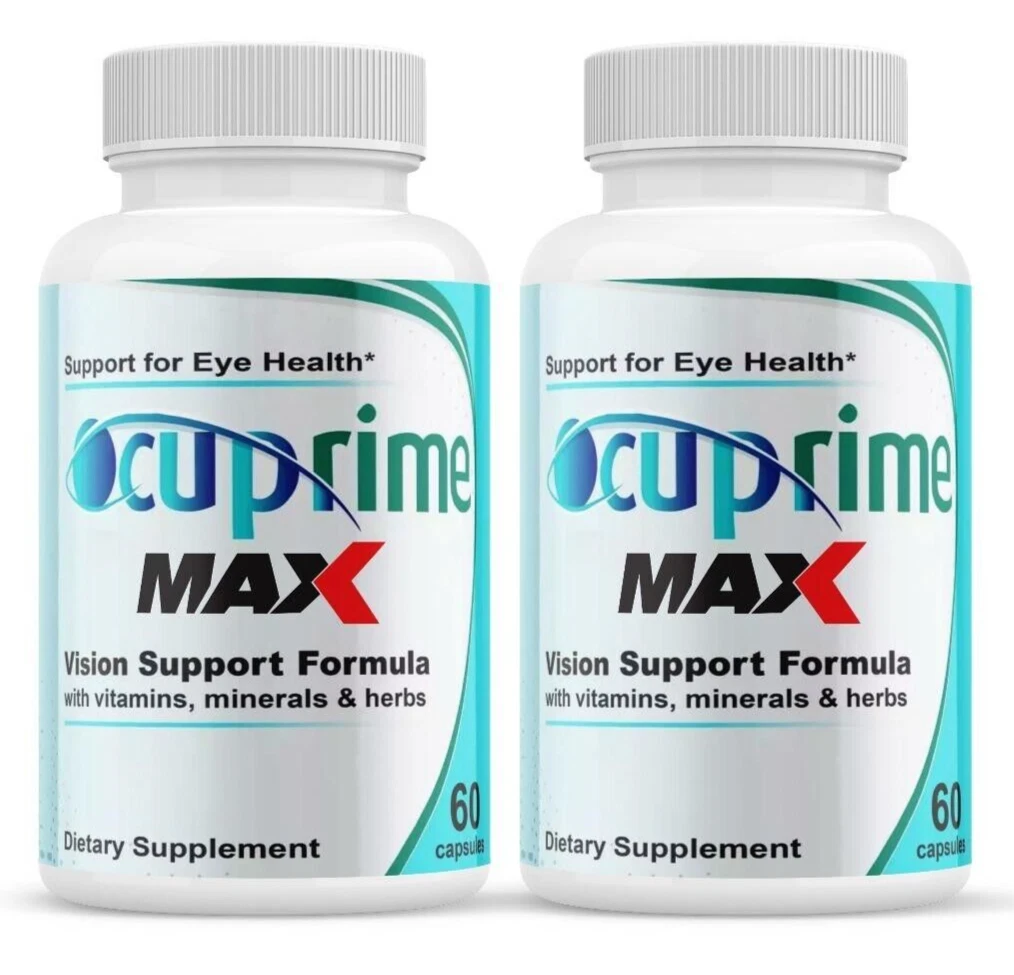 (2 Pack) Ocuprime Max Vision Formula, Occuprime Max Supplements Eye Pills