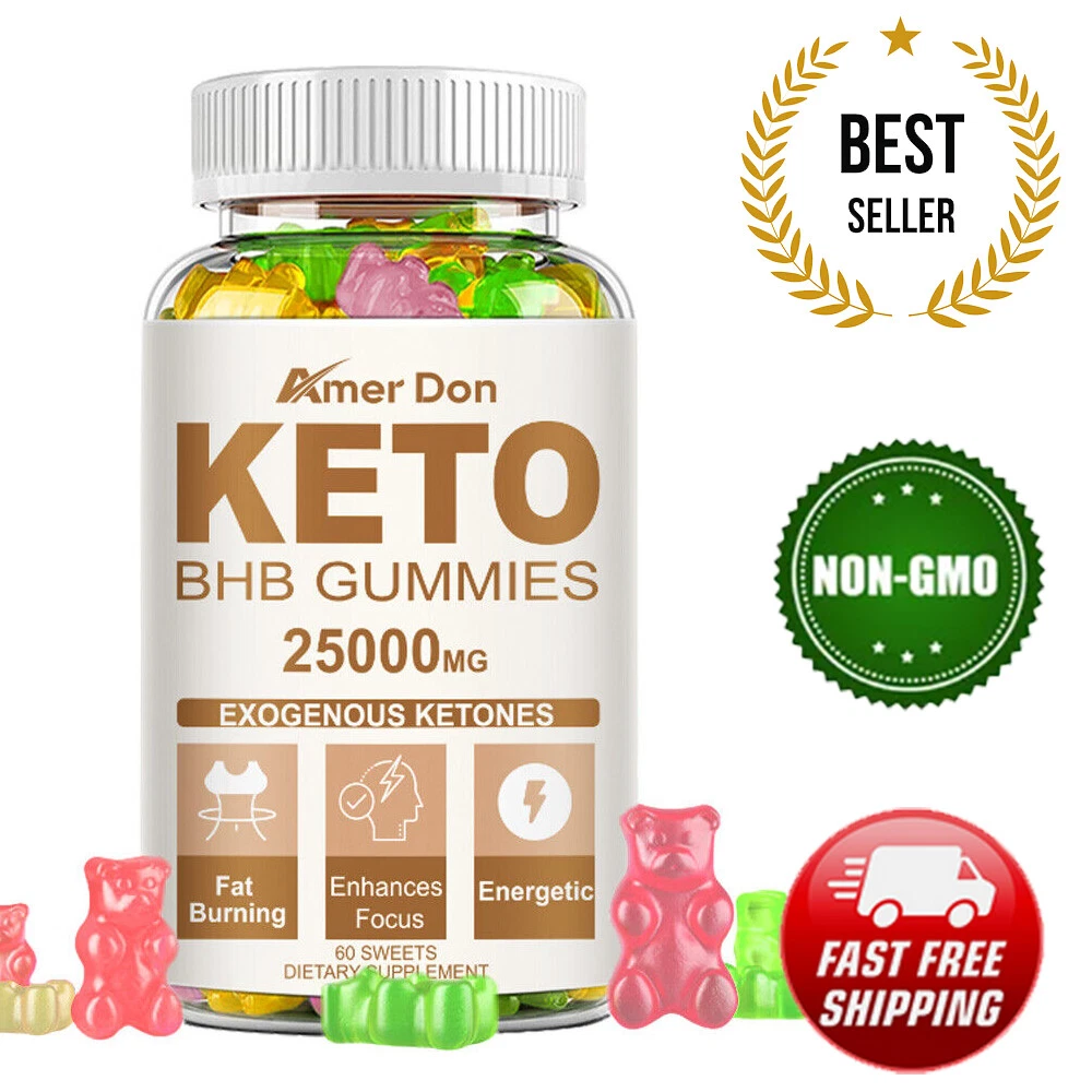 25000mg Keto BHB Gummies Fat Burner Weight Loss Supplement Appetite Suppressant