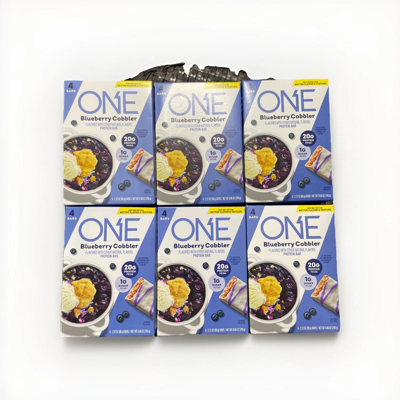 24ct One Bar Blueberry Cobbler Protein Bars 20g Protein