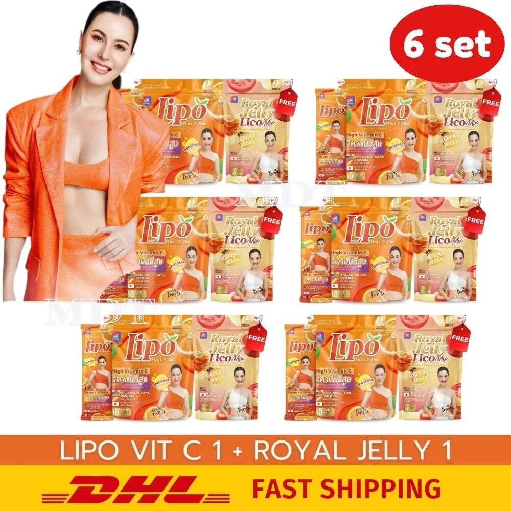 6X Yaaleeyah Lipo Vita C & Zinc Royal Jelly Lyco Anti Aging Radiant Smooth Skin