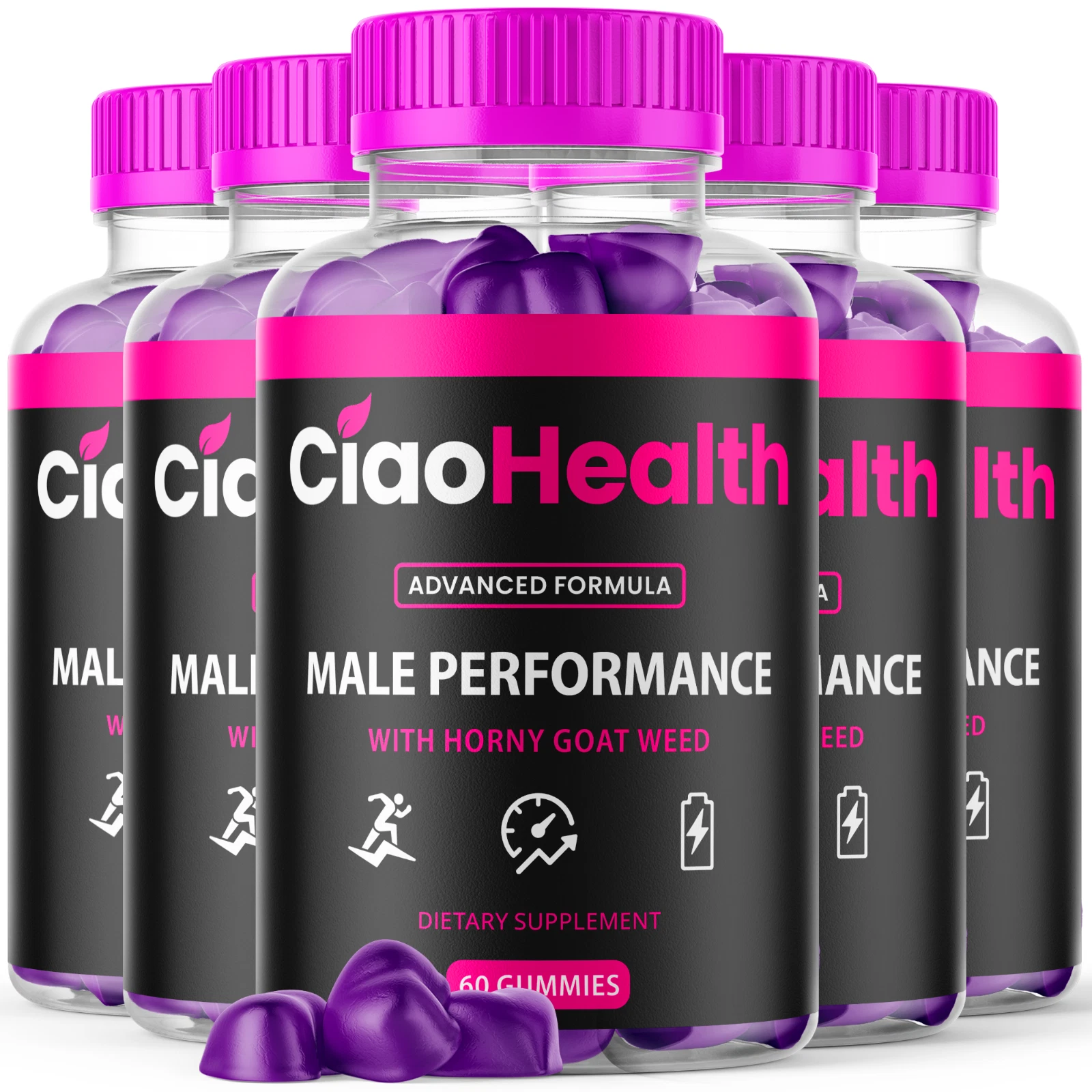 Ciao Health Male Performance Gummies Advanced Vitamin Supplement 300 Gummies
