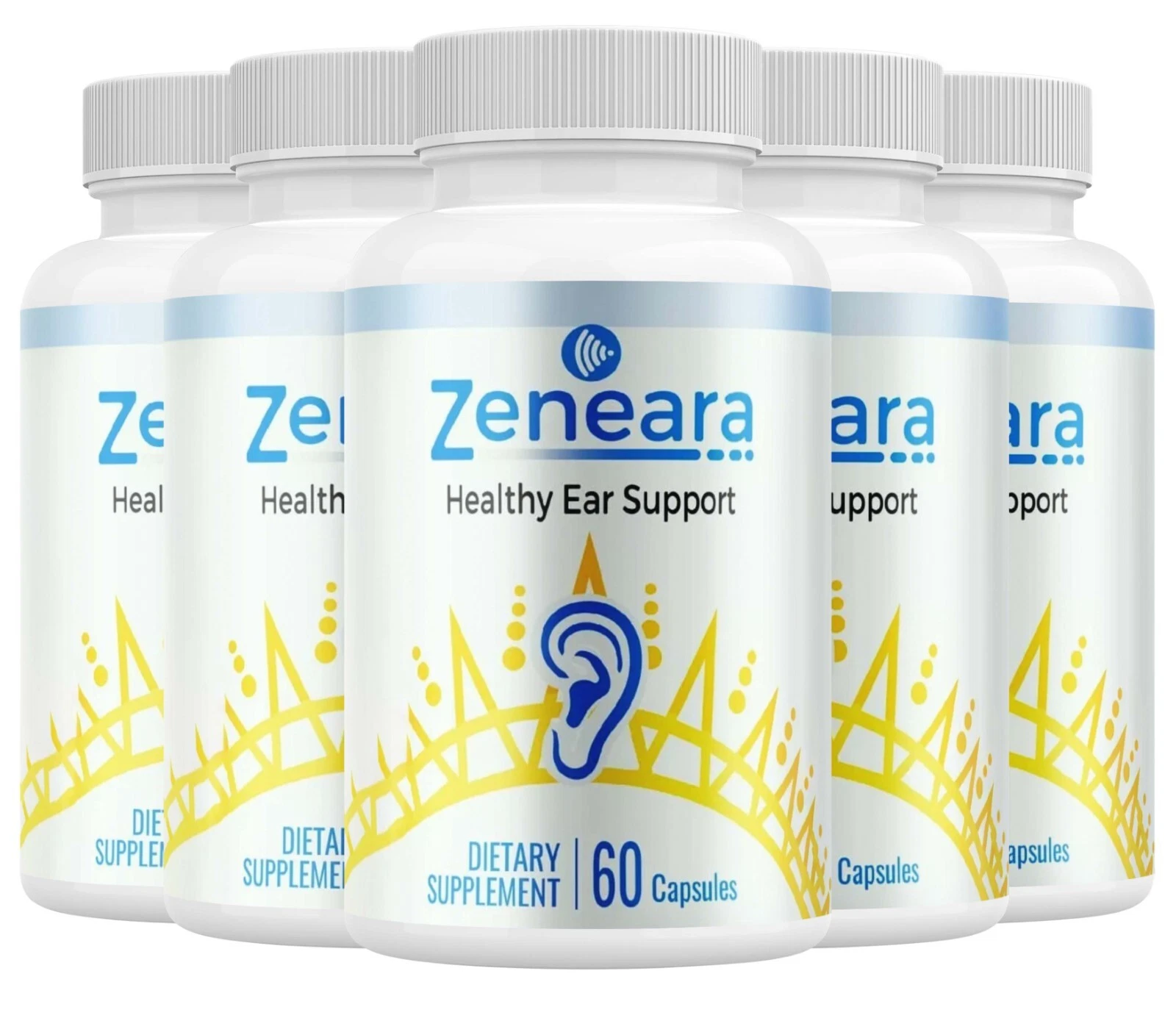 (5 Pack) Zeneara, Healthy Ear Support for Ear Ringing & Tinnitus