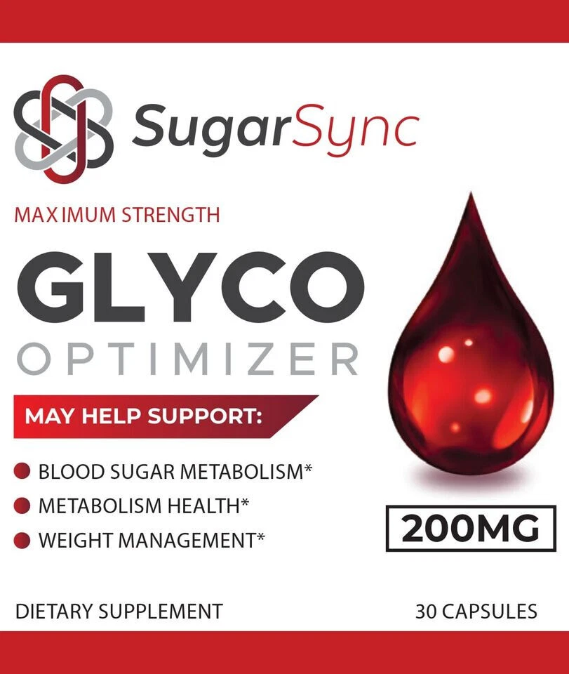 SUGAR SYNC GLYCO OPTIMER Blood Balance Support NaturaL Supplement 30 Capsules